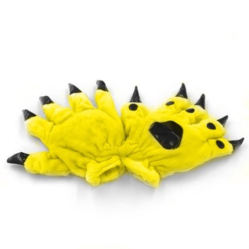 FUTRZANE CIEPŁE RĘKAWICZKI POTWORY PIKACHU WYGODNE ŻÓŁTE UNIWERSALNE
