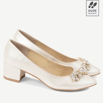 ТУФЛИ BRILU BLOCK С ДЕКОРОМ Слоновой кости 39