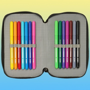 ПЕНАЛ REAL MADRID С ОБОРУДОВАНИЕМ ДЛЯ 3-х СВЯЗЕЙ. 36 ЭЛЕМЕНТОВ СЕЗОН 24/25 БЕЛЫЙ