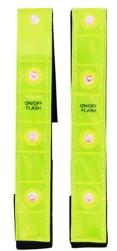 РЕМЕНЬ, светоотражающая светодиодная мигающая лента, 2 липучки