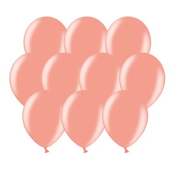 BALONY RÓŻOWOZŁOTE ROSEGOLD ŚLUB 18 CHRZEST 10 SZT
