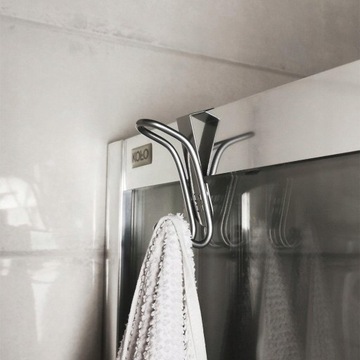 СТАЛЬНОЙ КРЮК ДЛЯ ДВЕРИ КАБИНЫ 2 ШТ, НЕИНВАЗИВНЫЙ СЕРЕБРЯНЫЙ