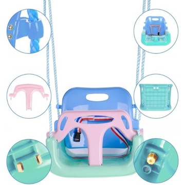 Садовые качели Модульный дом для детей 3в1 Прочные на веревках Сейф