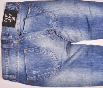 NF JEANS spodnie BLUE jeans STRAIGHT SLIM _ W31 L31