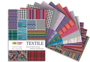 Blokz motywem TEXTILE A4 Happy Color