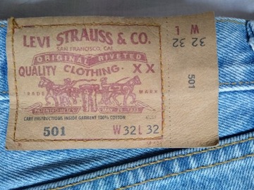 SPODNIE JEANS LEVIS 501 DENIM 32/32-82/108 EXTRA QUALITY COMFORT RGULAR FIT