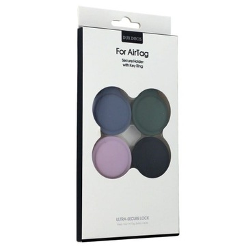 Etui Dux Ducis do Apple AirTag, Silikonowe, Futerał Ochronny - 4 SZTUKI