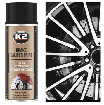 K2 BRAKE CALIPER FARBA LAKIER DO MALOWANIA ZACISKÓW HAMULCOWYCH CZARNY