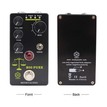 MOSKYAudio FUZZ Гитарная педаль эффектов с 4 переключателями режимов