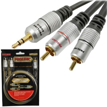KABEL mini JACK 3.5 - 2RCA PROLINK EXCLUSIVE 20m