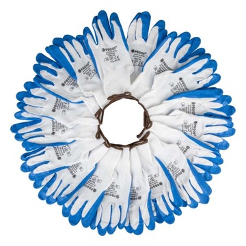 ПЕРЧАТКИ ЗАЩИТНЫЕ РАБОЧИЕ ПЕРЧАТКИ, OHS, КОНСТРУКЦИЯ, ЛАТЕКС, РАЗМЕР. 10 12 пар.