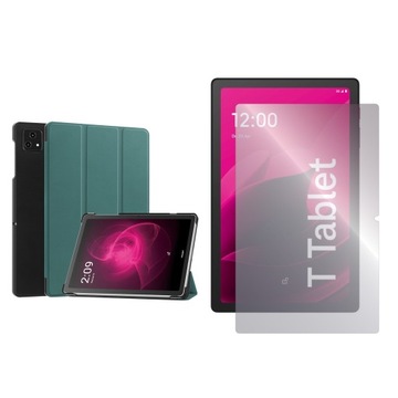 ETUI dedykowane do T-Mobile T Tablet 5G 10.36 SMARTCASE zielone i SZKŁO