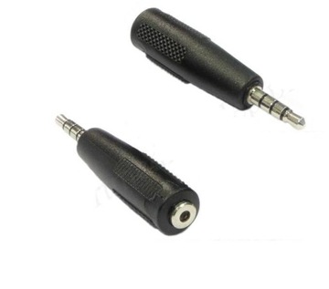 adapter Jack 3,5 4 PIN polowy wtyk - 3,5 gn STEREO