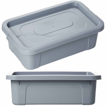 POJEMNIK PLASTIKOWY Z POKRYWĄ ZAMYKANY PUDEŁKO BOX PRZEZROCZYSTY 4,5 L