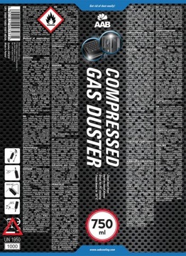 8x ОХЛАЖДАЮЩИЙ СЖАТЫЙ ВОЗДУХ AAB 750 мл + 16 ТРУБОК