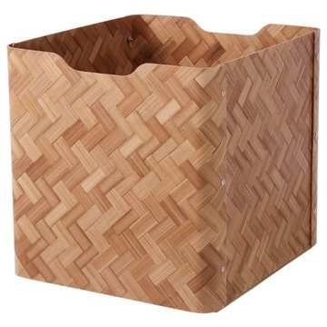 IKEA BULLIG POJEMNIK BAMBUS/BRĄZOWY 32x35x33cm