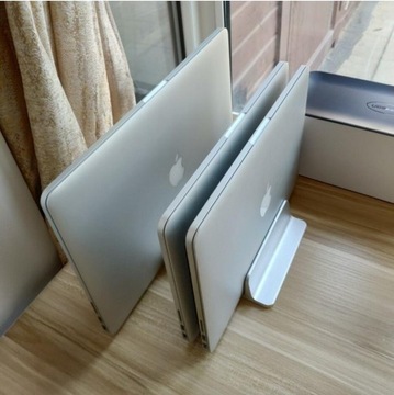 Podwójny Aluminiowy SREBRNY Stojak VAZIO Laptop MacBook 2 SLOTY (N17-2-S)
