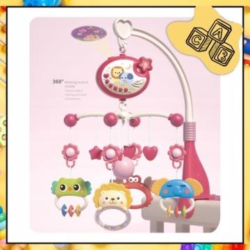 КАРУСЕЛЬ ДЛЯ кроватки, МУЗЫКАЛЬНАЯ ШКАТУЛКА, ПРОЕКТОР, РЕГУЛЯТОР ГРОМКОСТИ + ПУЛЬТ ДИСТАНЦИОННОГО УПРАВЛЕНИЯ