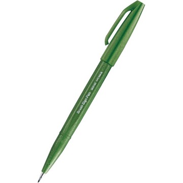 Pentel Pisak pędzelkowy do kaligrafii Brush Sign Pen oliwkowy