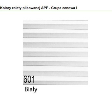 Zasłona podwójnie plisowana FAKRO APF 78x206 kolor 601