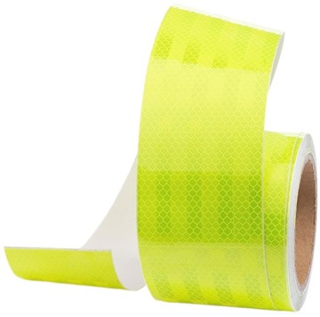 TAŚMA ODBLASKOWA SAMOPRZYLEPNA ŻÓŁTA FLUO 10 CM