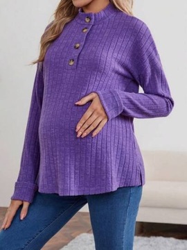 SHEIN SWETER FIOLETOWY CIĄŻOWY PROSTY 40/42 ŁJA