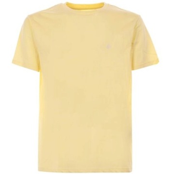 Koszulka męska VOLCOM T-SHIRT bawełniana żółta klasyczna haft r. M