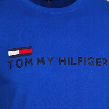 Koszulka męska t-shirt TOMMY HILFIGER 100% bawełna niebieska M