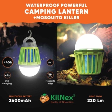 МОЩНЫЙ КЕМПИНГОВЫЙ ФОНАРЬ KILNEX 2600 МАЧ (IP 67)