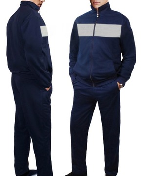 ТЕПЛЫЙ МУЖСКОЙ спортивный костюм, толстовка, воротник стойка, черный, 2382 L