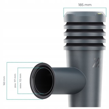 Камин с боковой вентиляцией SideVent fi110 RAL 7016