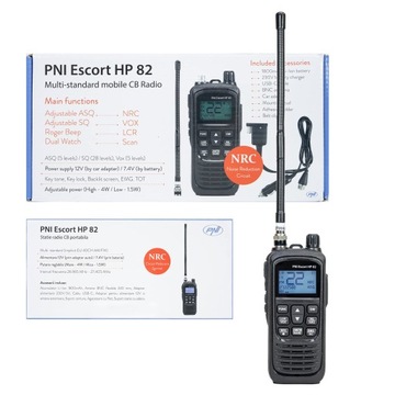 Портативная портативная радиостанция PNI Escort HP 82 CB, аккумулятор 1800 мАч, зарядка через USB-C
