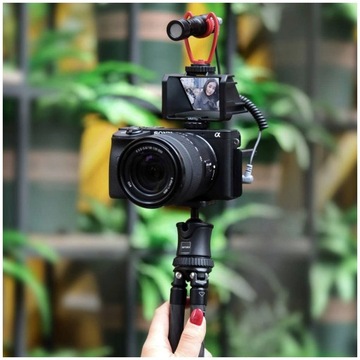 Держатель для зеркала VLOG, микрофон для Canon Nikon Sony Olympus