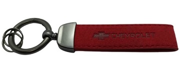 CHEVROLET BRELOK BRELOCZEK ALCANTARA SKÓRA CZERWONY