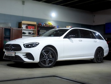 Mercedes Klasa E W213 2022 Mercedes E300de 306ps 4m 2xAMG Burmester Pamięć Hak ACC Keyles Blis Virtual
