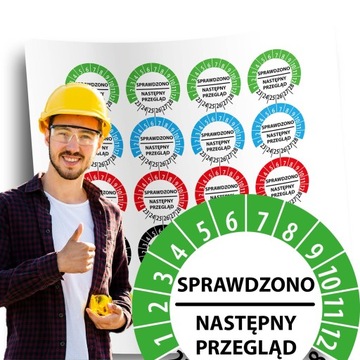 Naklejka inspekcyjna, kontrolka 40 mm/30 szt. BL