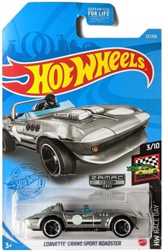 HOT WHEELS CORVETTE GRAND SPORT ROADSTER ZAMAC HW RACE TEAM 3/10 1:64 NOWY