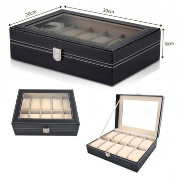Коробка-органайзер для часов, украшений и других гаджетов, 10 отделений.
