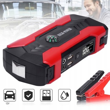 POWERBANK ROZRUSZNIK BOOSTER JUMP STARTER MOCNY Z LATARKĄ LED 28000MAH