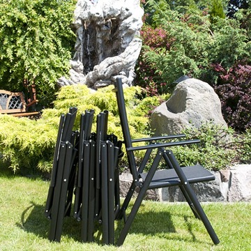 Алюминиевые стулья CHAIR FOLDABLE BLACK