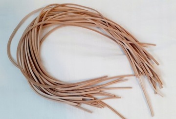 RZEMIEŃ SKÓRZANY 4x3mm x 75cm prawdziwa skóra