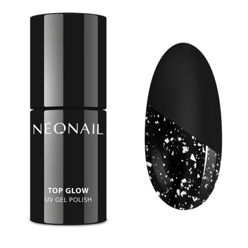 slay NEONAIL 8806-7 TOP GLOW SILVER FLAKES dry top