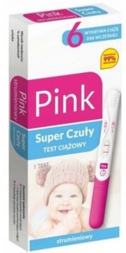 STRUMIENIOWY TEST CIĄŻOWY PINK 2 DNI PO STOSUNKU
