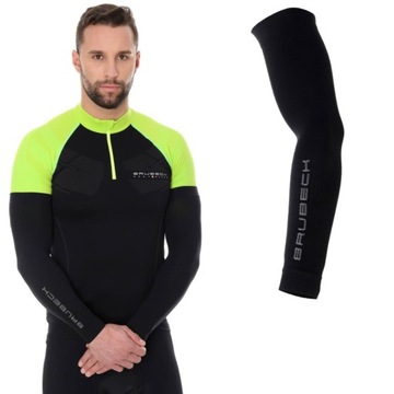 Brubeck rękawki kolarskie unisex czarny L/XL