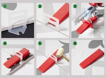 СИСТЕМА ВЫРАВНИВАНИЯ ПЛИТКИ ЗАЖИМЫ 2 ММ 500 ШТ + КЛИНЬЯ 100 ШТ БОЛЬШОЙ НАБОР
