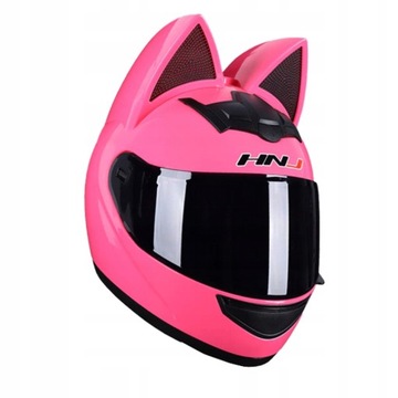 KASK MOTOCYKLOWY KOBIECY USZY Z SZYBKĄ ROZ M