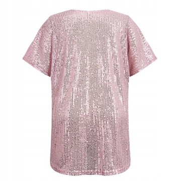 ЭЛЕГАНТНАЯ СВОБОДНАЯ ЖЕНСКАЯ БЛУЗКА С ПАЙЕТКАМИ С КРАСИВЫМ ШАРМОМ