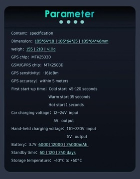Глобальное соединение локатора GPS магнита автомобиля 3G 4G с управлением