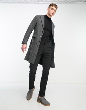 BOLONGARO TREVOR S SZARY PŁASZCZ W JODEŁKĘ H9324