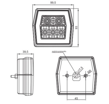 3-ФУНКЦИОНАЛЬНЫЙ ЗАДНИЙ ФОНАРЬ FT-121 T LED ХИТ!